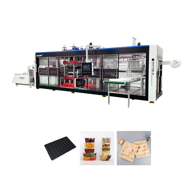 HYX-7161 Vollautomatische positive und Unterdruck 3 Stationen Thermoforming-Maschine