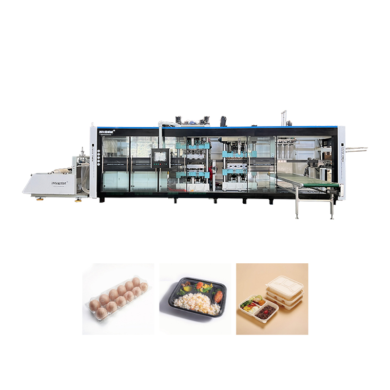 HYX-7185 Vollautomatischer positiver und Unterdruck 3-Stationen Thermoforming-Maschine